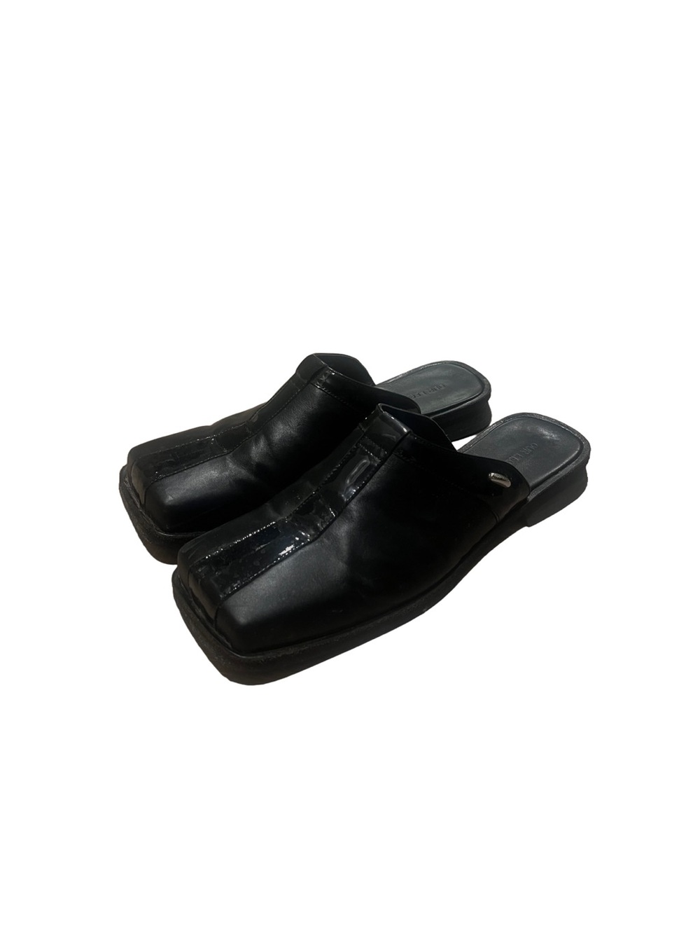 Our Legacy Blunt Mule Black Leather Vibram Clogs